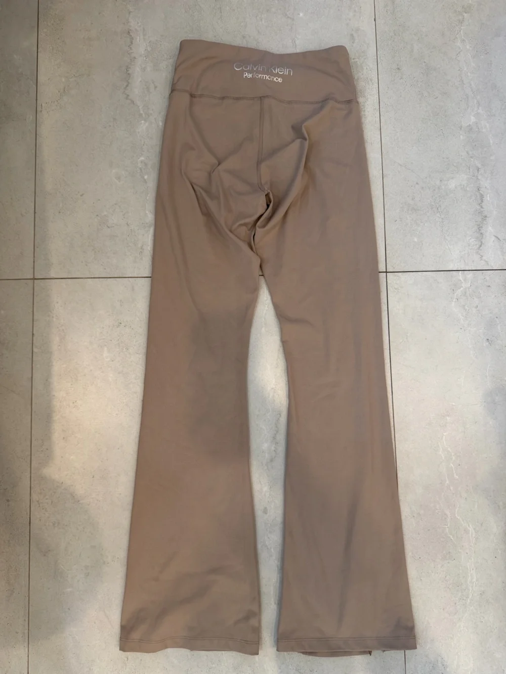 Calvin Klein Performance Stretch Flare Leggings - Taupe - - Picture 4 of 4